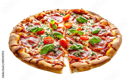 Slices: Fast Food Pizza, Pizza Treats isolated on Transparent background.