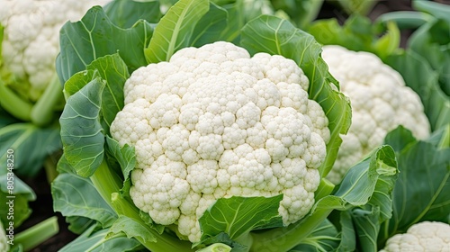 natural green cauliflower white