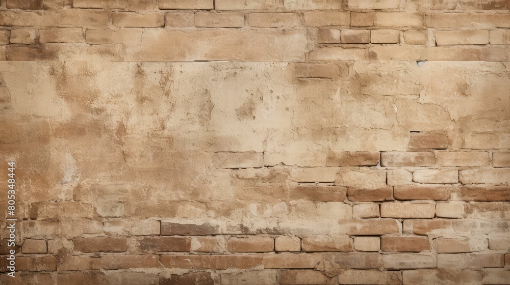 Fototapeta premium weathered beige brick wall