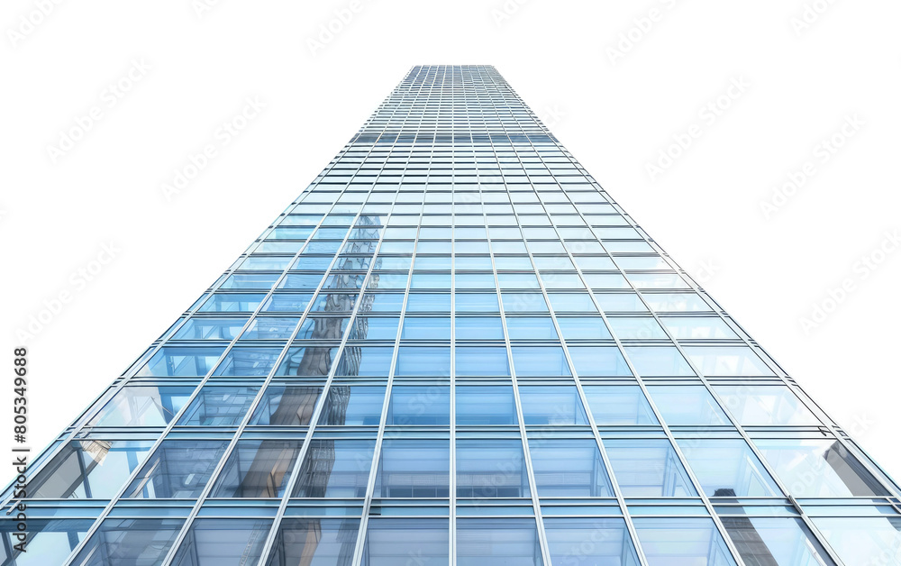 Downtown Commercial Tower, Urban Office Tower isolated on Transparent background.