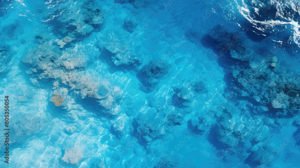 Fototapeta premium coral light blue ocean