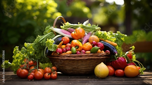 colorful basket oranic farm