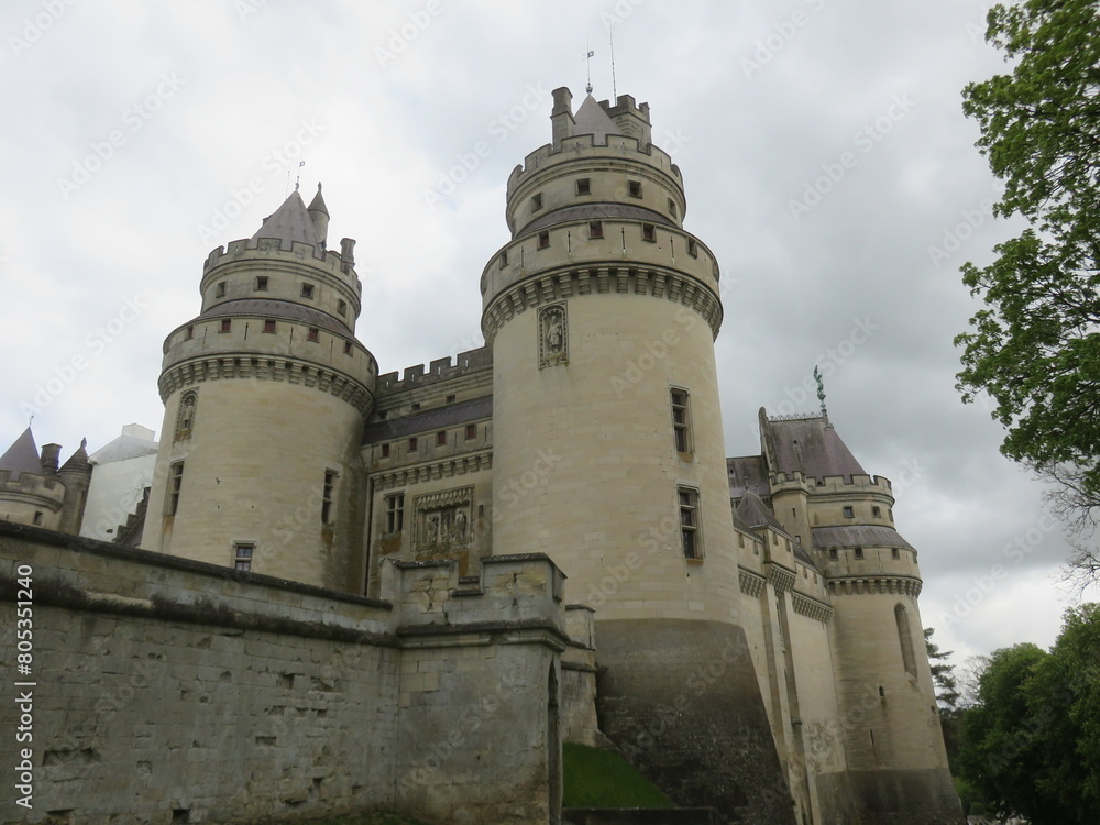 Château de Pierrefonds, Oise, Fôret de Compiègne, Hauts-de-France, France, Viollet le Duc Château de Pierrefonds, Oise, Fôret de Compiègne, Hauts-de-France, France, Viollet le Duc