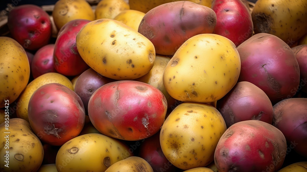 skin red and yellow potatoes