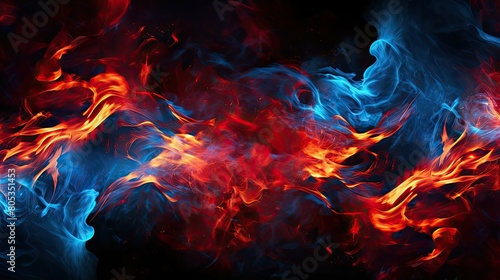 harmony blue and red fire © vectorwin