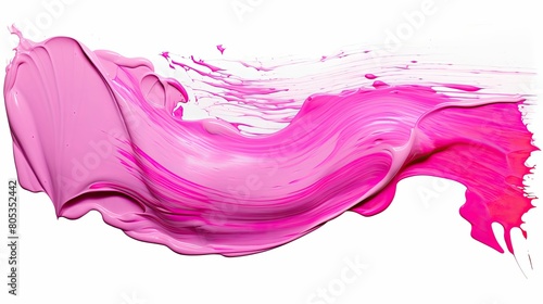 vibrant paint stroke pink