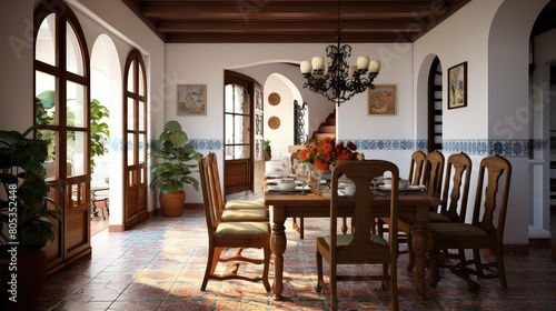 elegant spanish style home interior © vectorwin