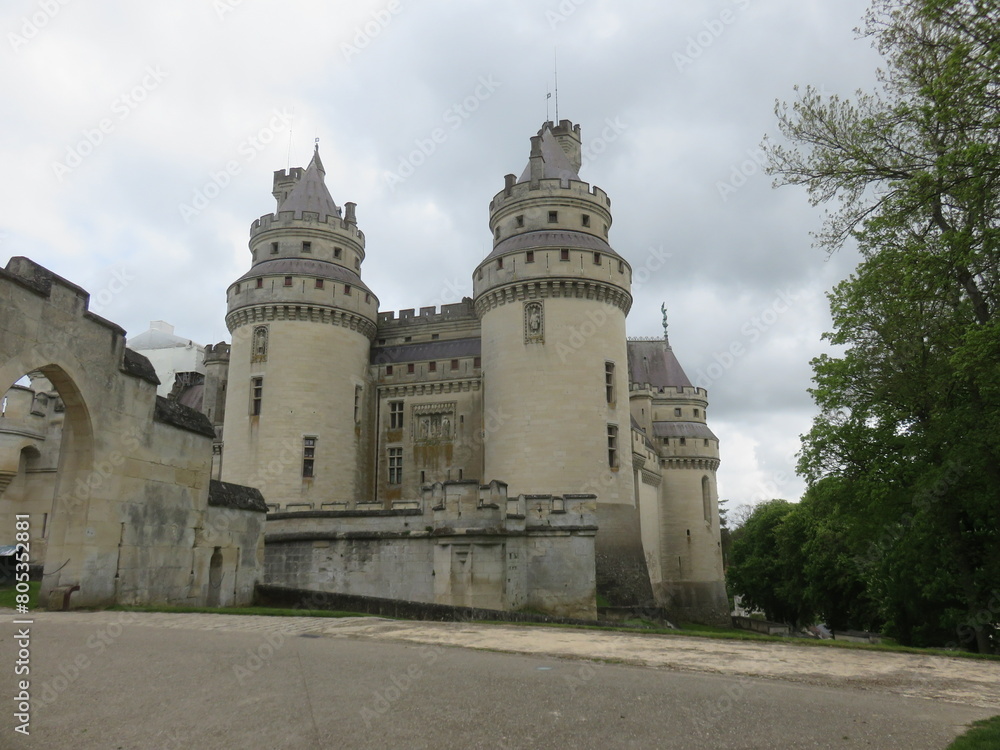 Château de Pierrefonds, Oise, Fôret de Compiègne, Hauts-de-France, France, Viollet le Duc Château de Pierrefonds, Oise, Fôret de Compiègne, Hauts-de-France, France, Viollet le Duc