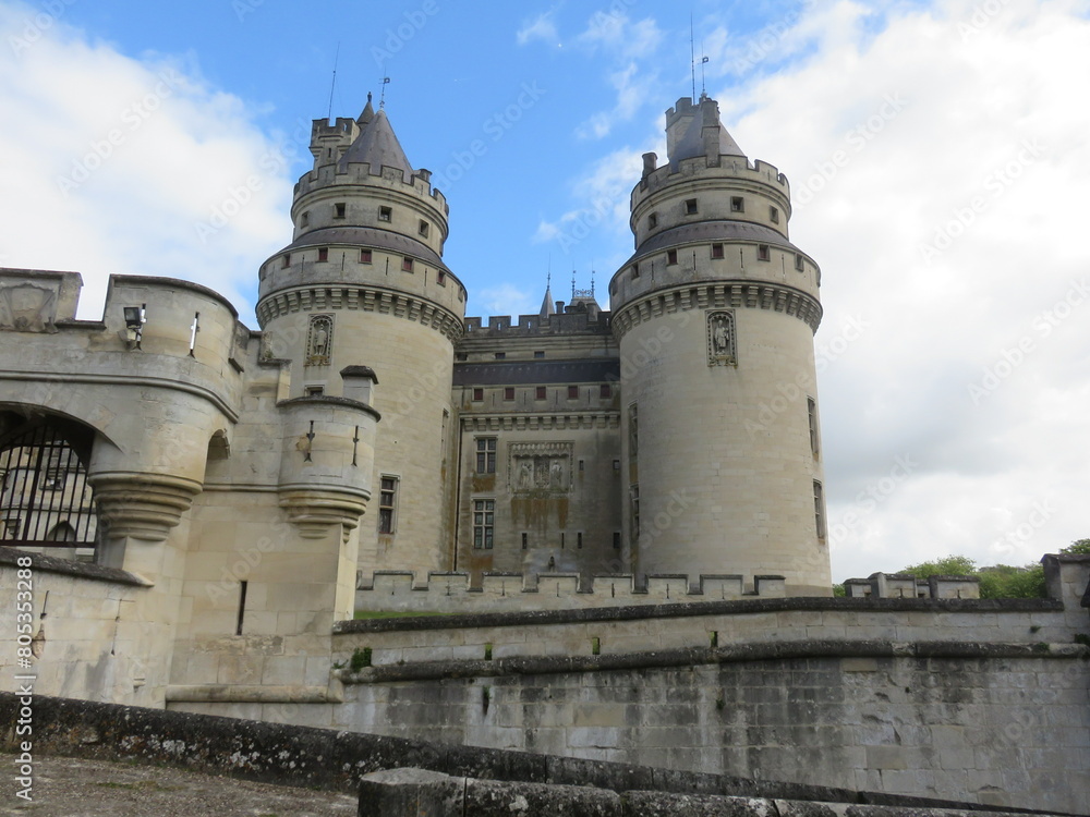 Château de Pierrefonds, Oise, Fôret de Compiègne, Hauts-de-France, France, Viollet le Duc Château de Pierrefonds, Oise, Fôret de Compiègne, Hauts-de-France, France, Viollet le Duc