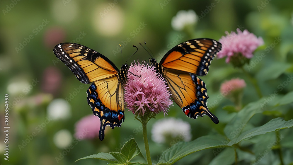 monarch butterfly on a flower monarch butterfly on a flower