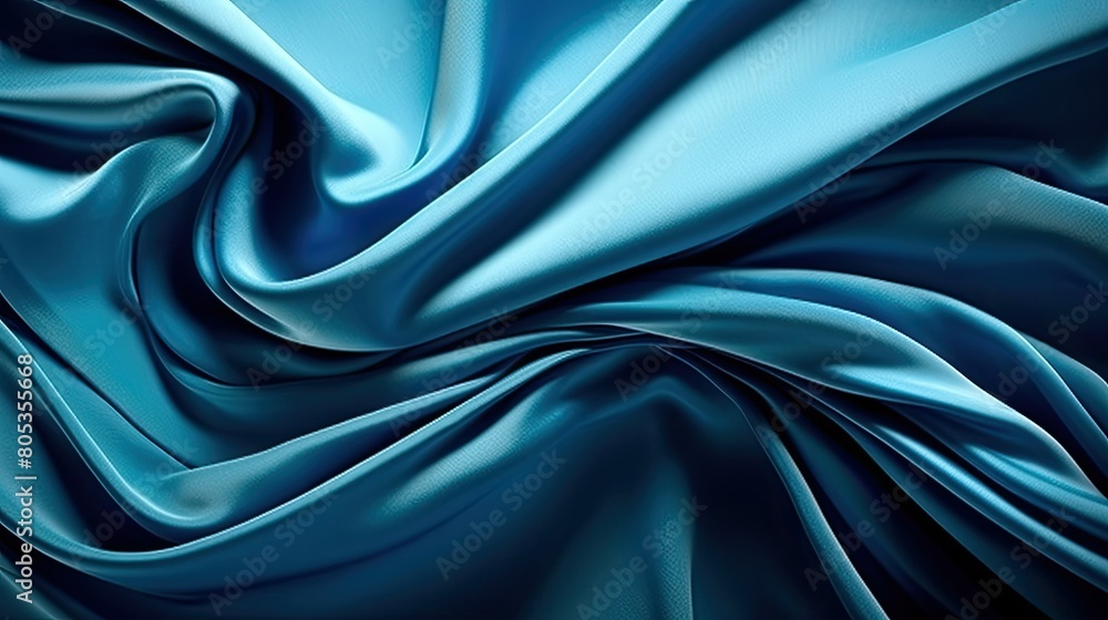 Obraz premium folds wrinkled fabric blue