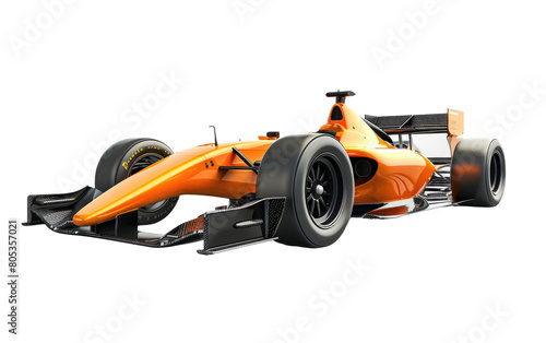 High-Performance Auto Racing Car isolated on Transparent background.