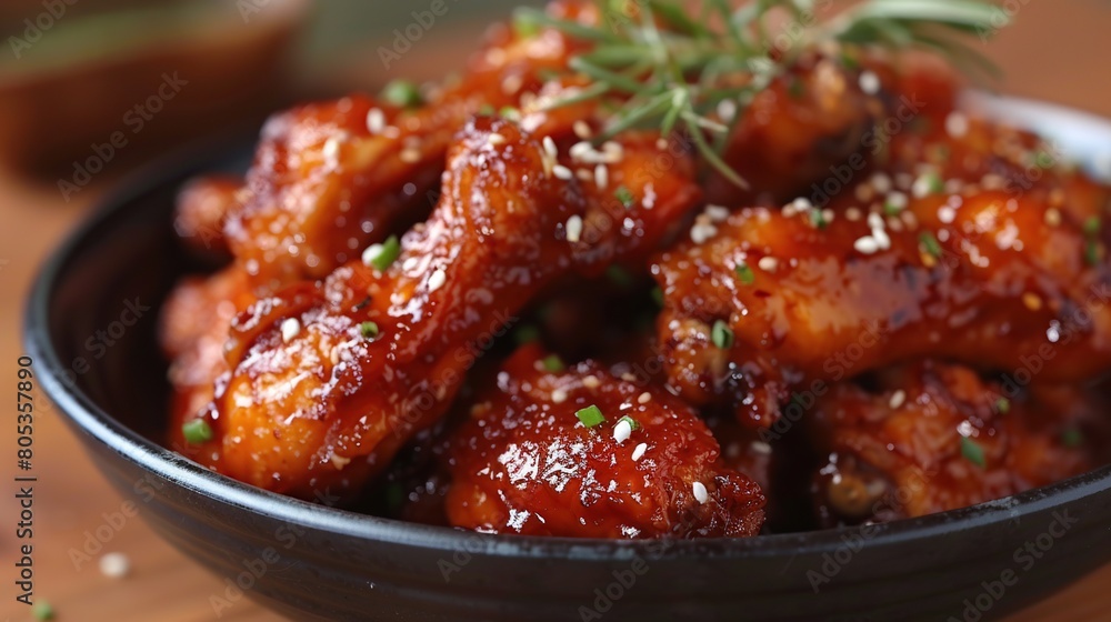 Crispy fried korean chicken. Created with Generative AI Crispy fried korean chicken. Created with Generative AI