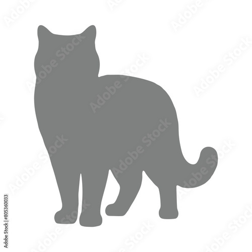Vector illustration of cat silhouette 