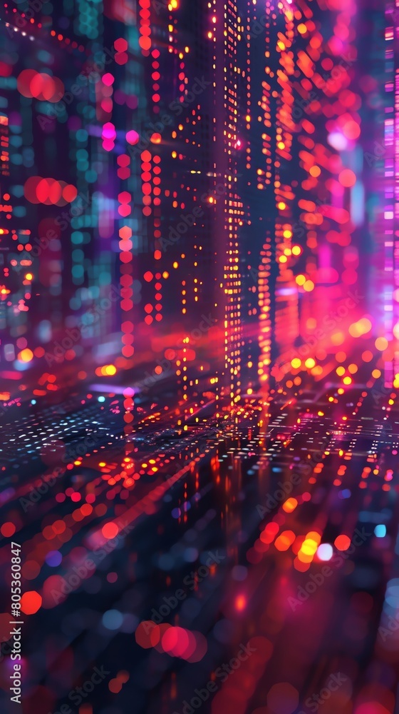 Macro view of data structure, sharp detail, futuristic networking glitches, abstract business ecosystem Macro view of data structure, sharp detail, futuristic networking glitches, abstract business ecosystem