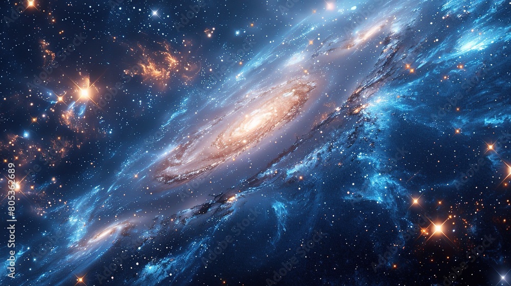 Celestial universe with stars and galaxies Celestial universe with stars and galaxies
