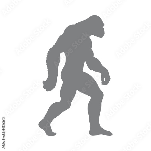 Vector illustration of gorilla silhouette

