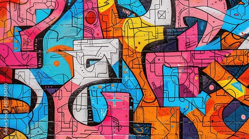 Seamless graffiti pattern. Abstract art  street art culture  and urban design inspiration. 