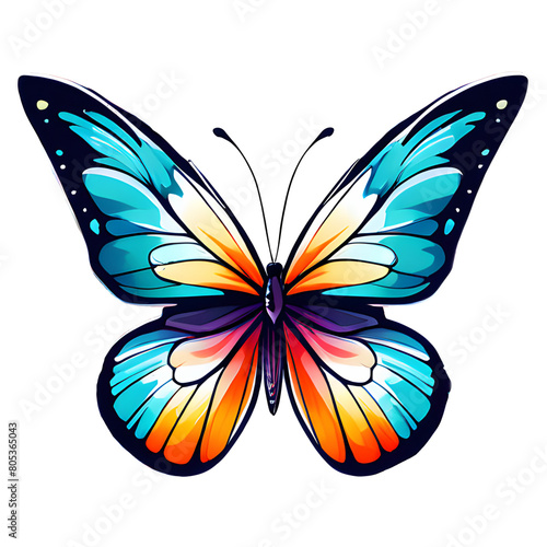 butterfly on a white background ai generated.