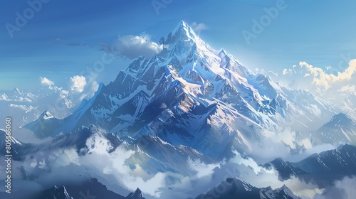 A snow mountain wallpaper © pixelwallpaper