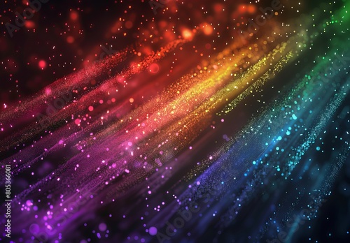 An artful representation of dust particles in a spectrum of colors illustrating the beauty in the mundane and imperceptible