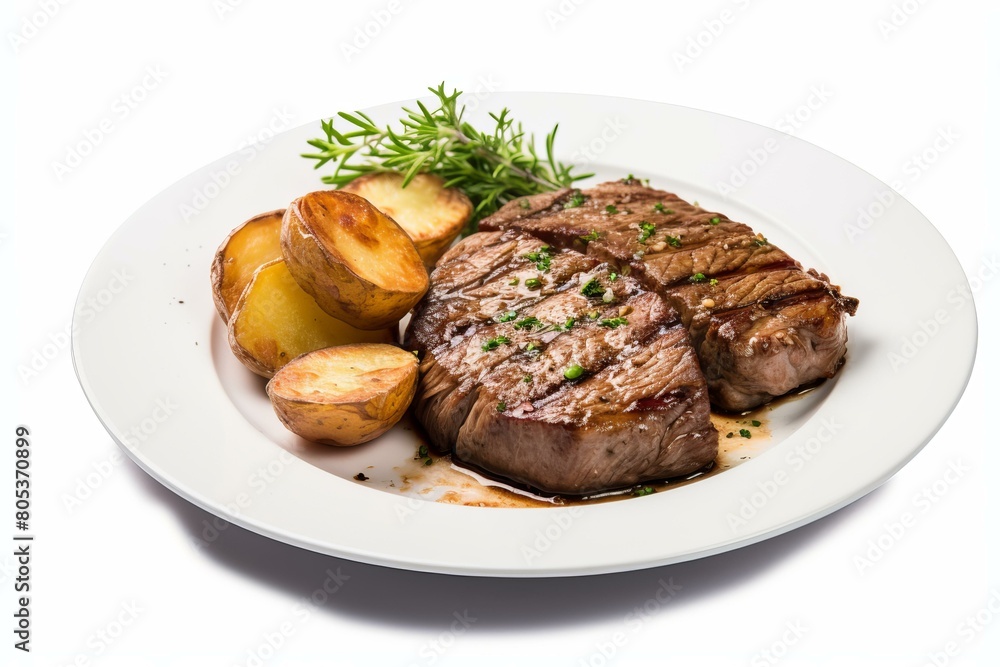 Filling Steak potatoes dish. Potato cuisine. Generate Ai Filling Steak potatoes dish. Potato cuisine. Generate Ai