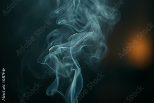 Picture of gray cigarette smoke.