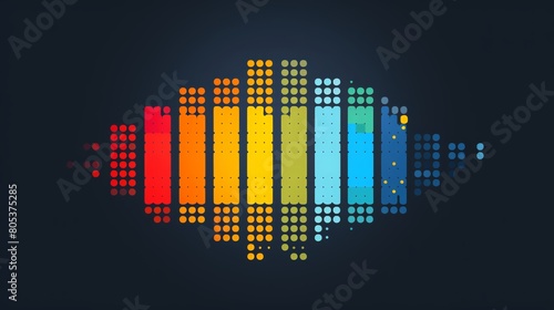 A minimalist icon of a Mekko chart with variable widths representing different operational costs across departments