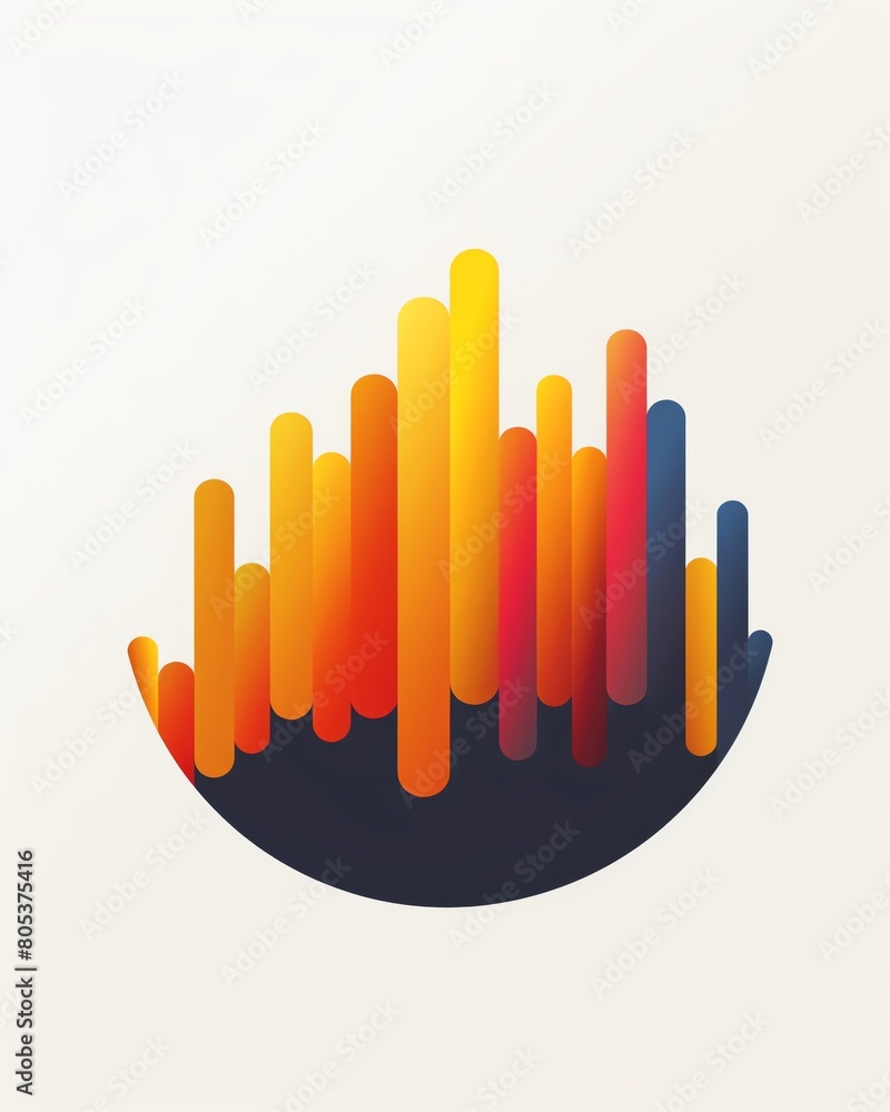 A minimalist icon of an area chart with overlapping areas, symbolizing competitive market analysis A minimalist icon of an area chart with overlapping areas, symbolizing competitive market analysis