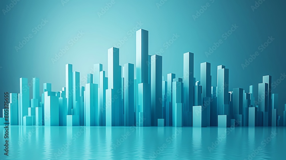 Minimalist bar chart with rising bars on a clean background, symbolizing financial growth Minimalist bar chart with rising bars on a clean background, symbolizing financial growth