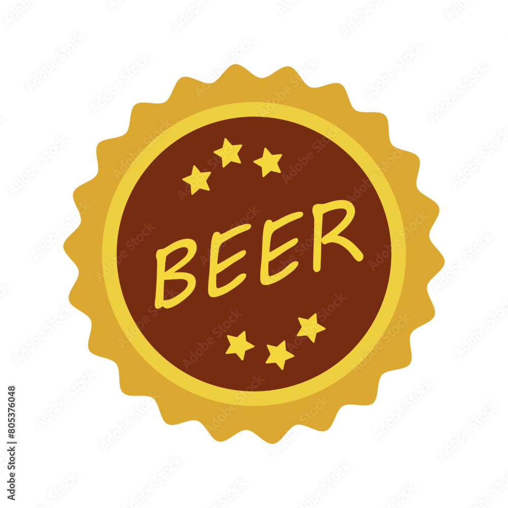 Cold beer icon or sign. Vector flat beer illustration isolated on white background. Alcohol drink pub or bar flat vector Cold beer icon or sign. Vector flat beer illustration isolated on white background. Alcohol drink pub or bar flat vector