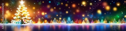 The spirit of the holidays comes alive with this dazzling display of Christmas and New Year bokeh lights.