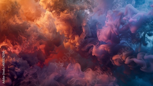 Colorful smoke photo