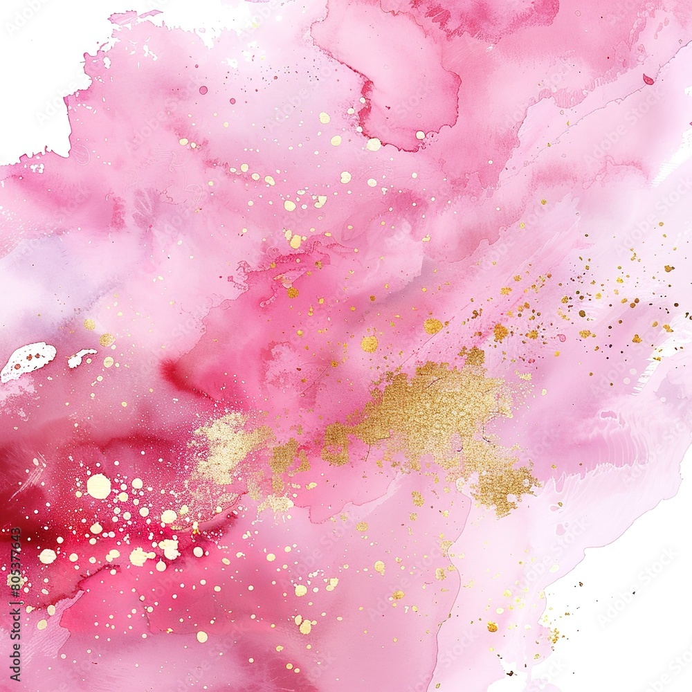 Watercolor abstract pink background