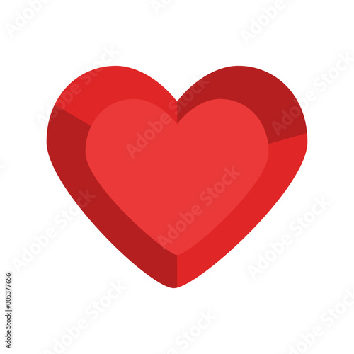 Flat vector illustration of card suits on white background. Casino cards. Card suits Hearts.