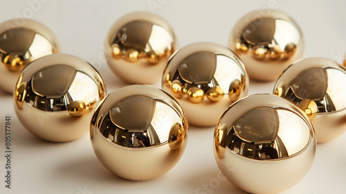 Set of elegant gold-plated paperweights, adding a touch of sophistication to any desk.