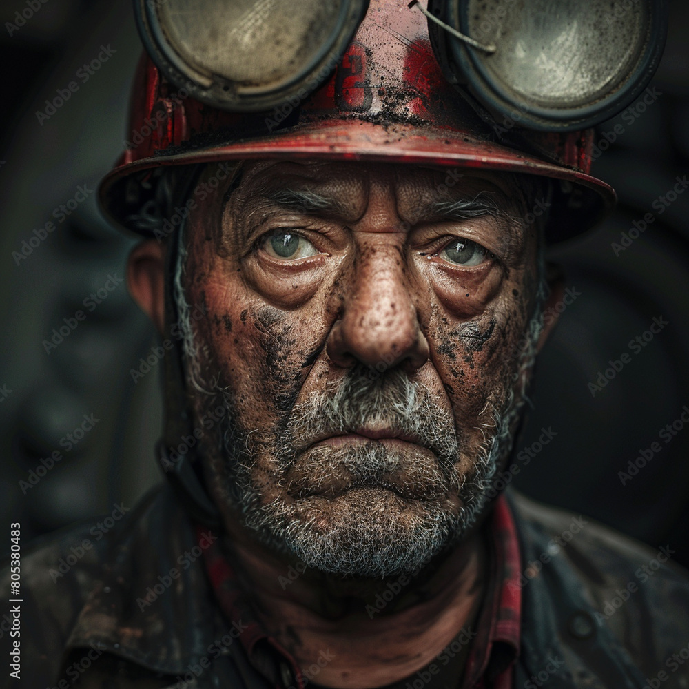 a tired worker wearing a helmet a tired worker wearing a helmet