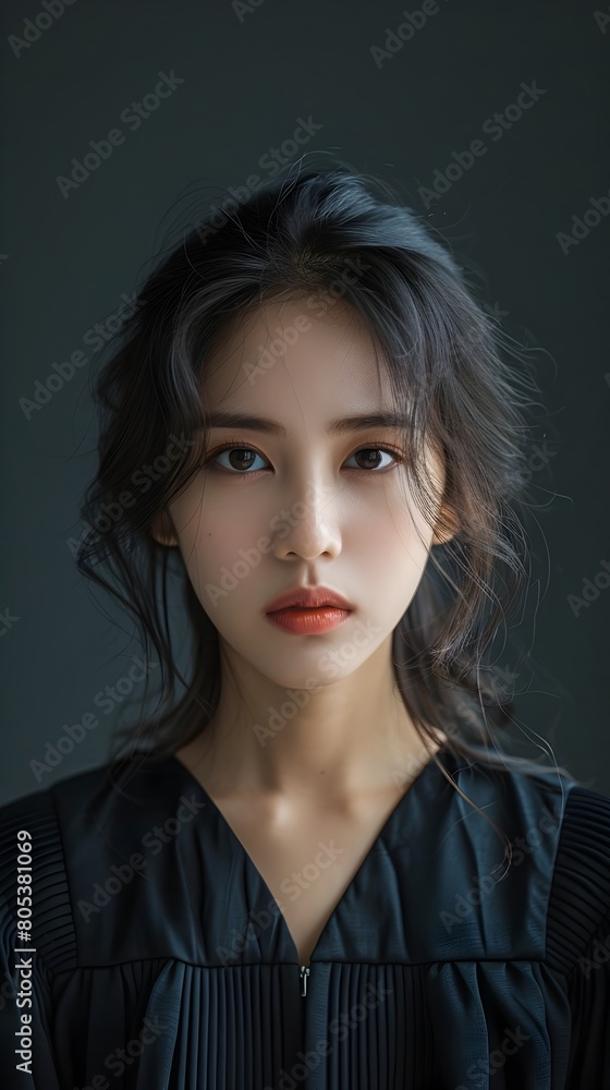 Fototapeta premium Confident Asian Woman Prepared for Legal Challenges with Insurance Coverage