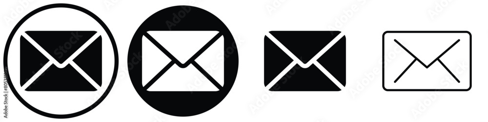 Mail icon set. email icon vector. E-mail icon. Envelope illustration. Envelope icon, Mail icon vector for web, computer and mobile app Mail icon set. email icon vector. E-mail icon. Envelope illustration. Envelope icon, Mail icon vector for web, computer and mobile app