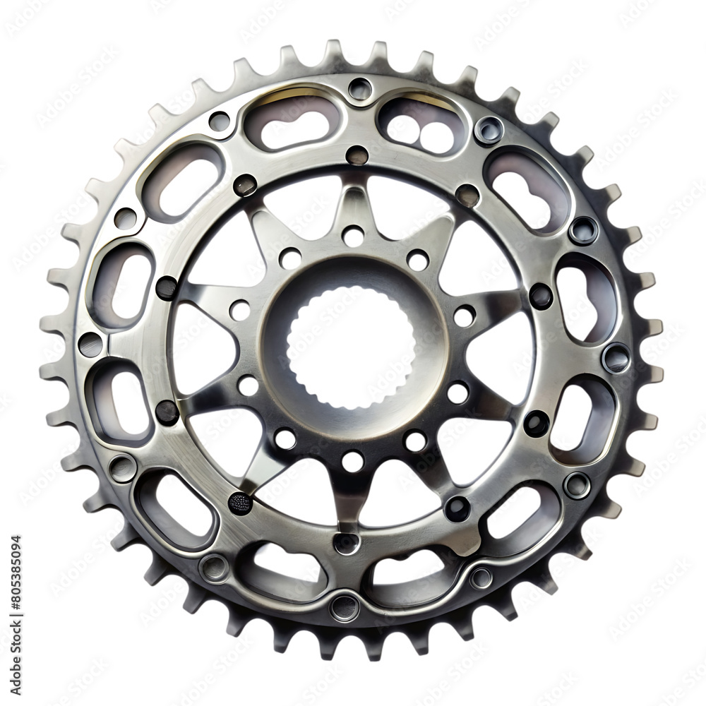 Bicycle chainset or crankset isolated on white background Bike equipment Bicycle chainset or crankset isolated on white background Bike equipment