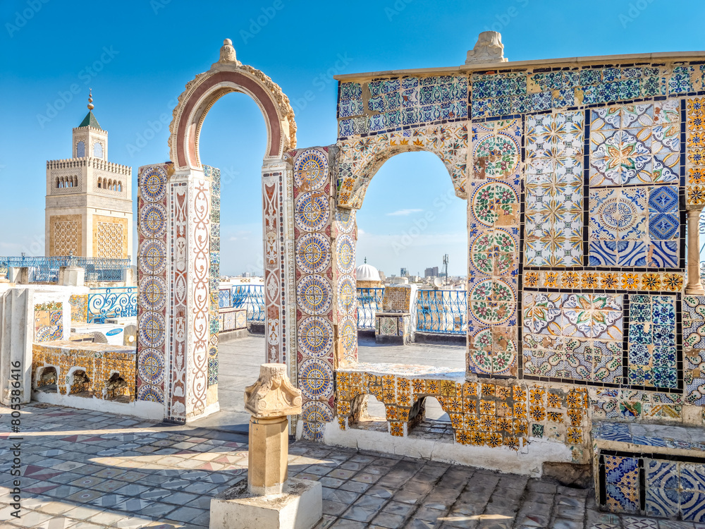 Traditional rooftop in Tunis, Tunisia