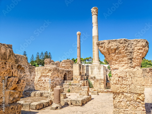 Cuadro en lienzo Archaeological site of Carthage, Tunisia