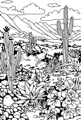 Coloring Book, Malbuchseite, Black and White Vector Graphic zum ausmalen