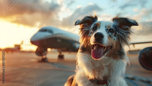 Embark on a Tail-Wagging Adventure with BarkJet's Affordable Flights for Dogs. Concept Traveling with Pets, Pet-Friendly Airlines, Dog-Friendly Destinations, In-Flight Pet Services