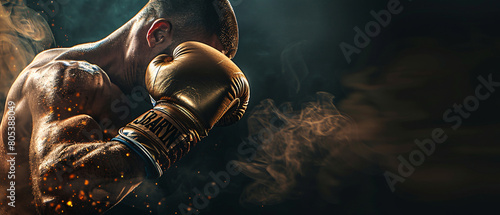 Boxer with Bronze Glove Profile shot