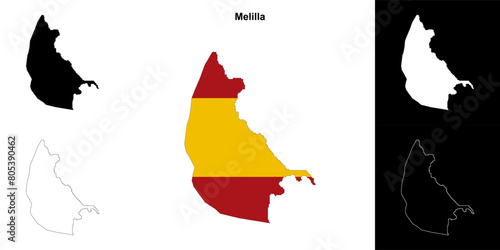 Melilla outline map