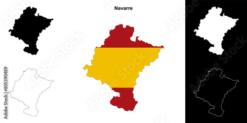 Navarre outline map photo