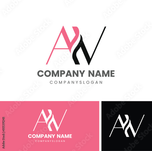 AV initial logo design 