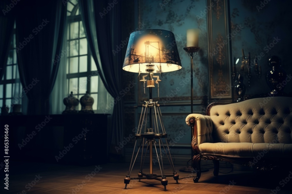Innovative Stylish lamp interior. Sofa light. Generate Ai Innovative Stylish lamp interior. Sofa light. Generate Ai