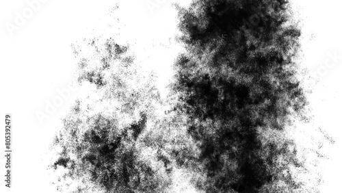 A shadowy representation of smoky motion creating tonal abstraction in artistic patterns

